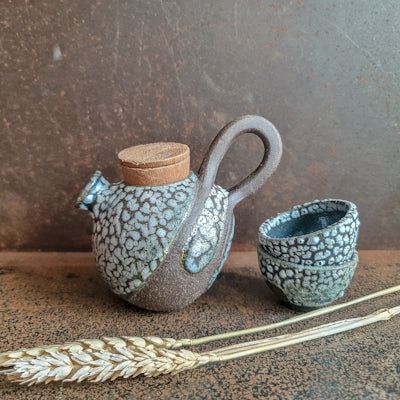 Crackle Teapot Set for Two