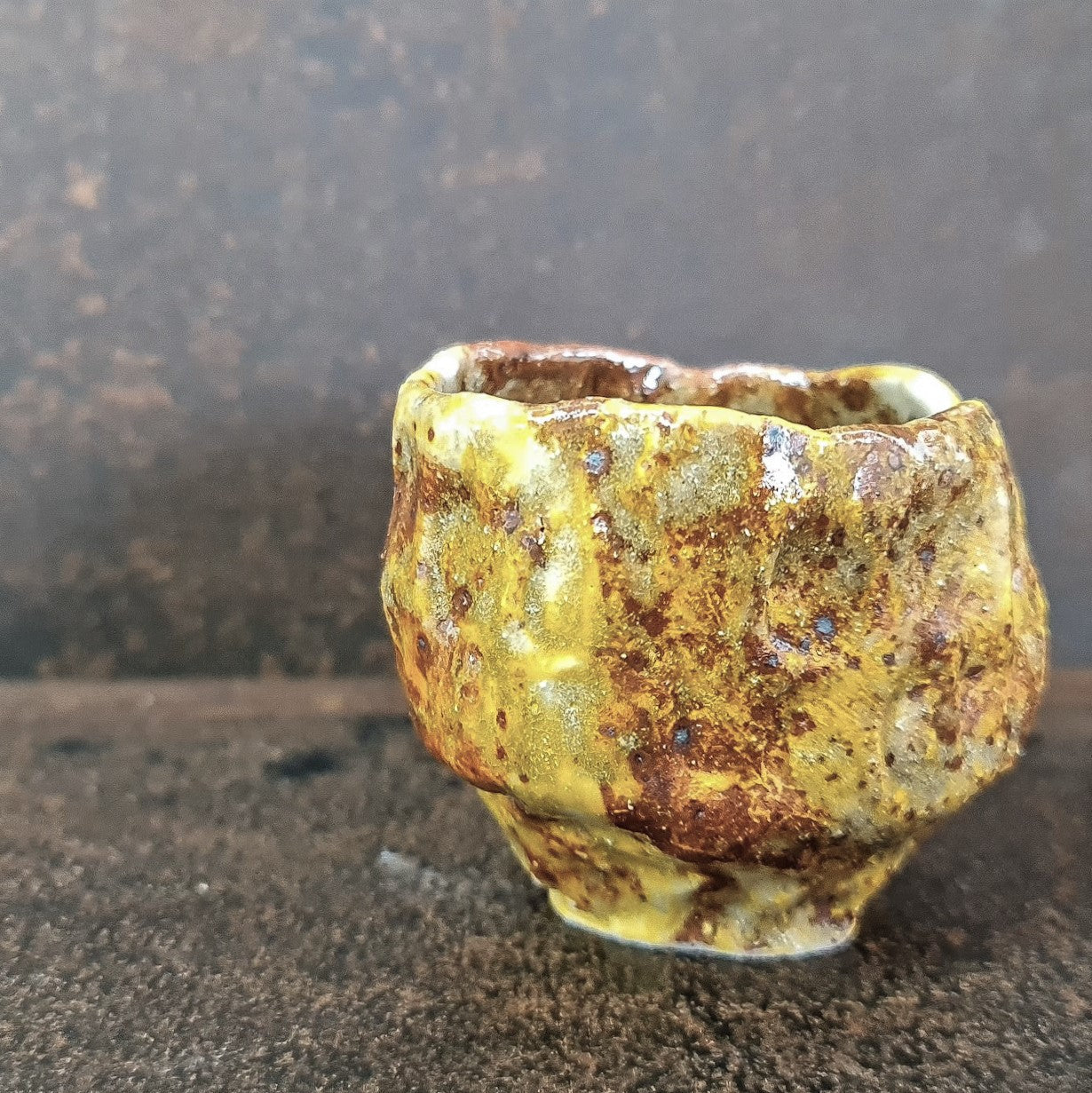 Yellow Shino Ash Yunomi  (Tea Cup)